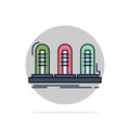 amplifier, analog, lamp, sound, tube Flat Color Icon Vector
