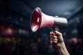 Amplify your message a hand wields a megaphone, broadcasting powerful promotions
