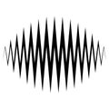 Amplitude modulation waveform, zigzag sound signal, abstract audio frequency pattern Royalty Free Stock Photo