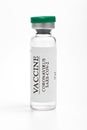 ampoule with Covid-19 vaccine in laboratory. to fight the coronavirus sars-cov-2 pandemic. Glass vial medical close-up isolated on