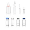 Ampoules and medical bottles set