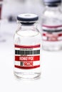 Ampoules or vial of vaccine against monkeypox, rare disease, pharmaceutical industry, research for epidemic vaccination, copy