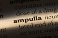 Ampulla word in a dictionary. ampulla concept.