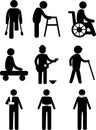 Amputee Handicap Disable People Man Pictogram