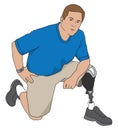 Amputee Kneeling