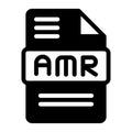 Amr Audio File Format Icon. Flat Style Design, File Type icons symbol. Vector Illustration Royalty Free Stock Photo