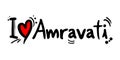 Amravati love message Royalty Free Stock Photo
