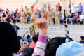 Fist with indian flag