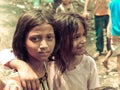 Amroha, Utter Pradesh, INDIA - 2011: Unidentified poor people living in slum Royalty Free Stock Photo