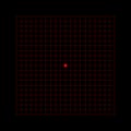 Amsler grid with red squares on black background. Template of graphic test to monitoring visual field and detecting