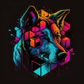 Amstaff rubix cube graphic. Generative AI