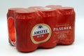 Amstel beer six pack.
