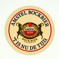 Amstel Bockbier beer mat or coaster.