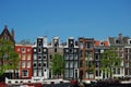 the amsterdam canal houses Royalty Free Stock Photo