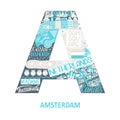 Amsterdam abstract sight map