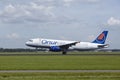 Amsterdam Airport Schiphol - Airbus A320 of Onur Air takes off