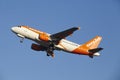 Amsterdam Airport Schiphol - EasyJet Airbus A319 takes off Royalty Free Stock Photo