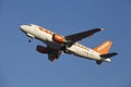 Amsterdam Airport Schiphol - EasyJet Airbus A319 takes off Royalty Free Stock Photo