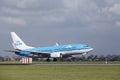 Amsterdam Airport Schiphol - KLM Boeing 737 lands
