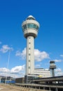 Amsterdam airport tower Royalty Free Stock Photo