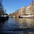 Amsterdam and Amstel Royalty Free Stock Photo