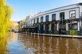 AMSTERDAM-APRIL 30: Holland Casino as seen from the Singelgrachtkering Canal on April 30,2015, the Netherlands.