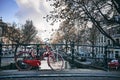 Amsterdam bike and bridge