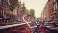 Amsterdam bikes Royalty Free Stock Photo