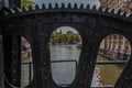 Amsterdam bridge over canal near river Amstel