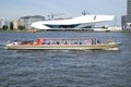 Amsterdam canal boat PRESIDENT JOHN F KENNEDY Royalty Free Stock Photo