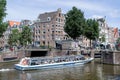 Amsterdam canal boat PRINS HENDRIK Royalty Free Stock Photo