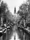 Amsterdam canal, boats, canal, City, Landmark Royalty Free Stock Photo