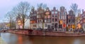 Amsterdam canal Brouwersgracht, Netherlands Royalty Free Stock Photo