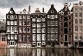 Amsterdam canal houses Royalty Free Stock Photo