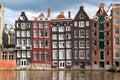 Amsterdam canal houses Royalty Free Stock Photo