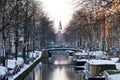 Amsterdam canal winter