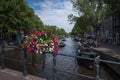 Amsterdam canals in the morning, the Netherlands Royalty Free Stock Photo