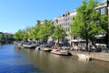 Amsterdam canals, street view, The Netherlands, Europe