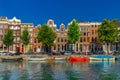 Amsterdam canals and typical houses, Holland