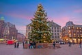 Amsterdam at christmas time in the Netherlands Royalty Free Stock Photo