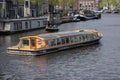 Amsterdam Circle Line Sightseeing Cruise Boat At Amsterdam The Netherlands 22-4-2024 Royalty Free Stock Photo