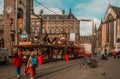 Amsterdam city life with fun fair Royalty Free Stock Photo