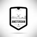 Amsterdam City Modern Skyline Vector Template Royalty Free Stock Photo