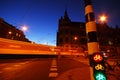 Amsterdam city road at night Royalty Free Stock Photo