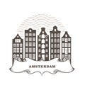 Amsterdam city skyline - generic buildings, cityscape of Amsterdam