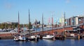 Amsterdam city view from Oosterdok Quay