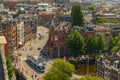 Amsterdam city view from Westerkerk, Holland, Netherlands. Royalty Free Stock Photo
