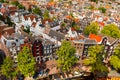 Amsterdam city view from Westerkerk, Holland, Netherlands.