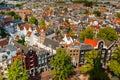 Amsterdam city view from Westerkerk, Holland, Netherlands. Royalty Free Stock Photo