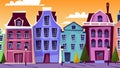 Amsterdam cityscape vector cartoon illustration